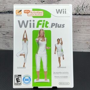 Wii‎ Fit Plus Wii Game New Activities Custom Routines Fitness Exercise